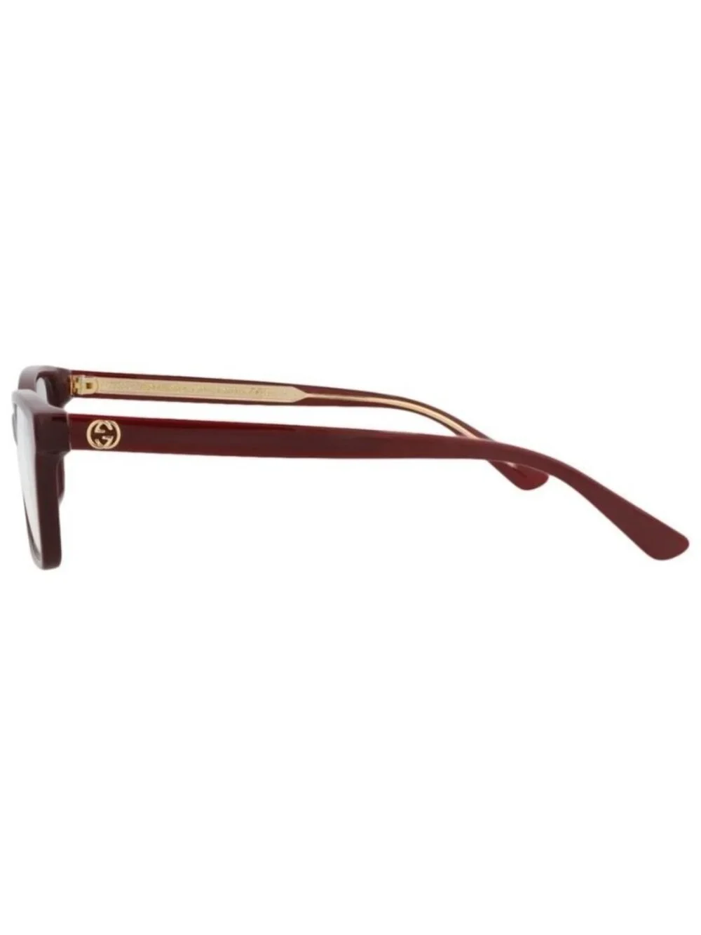 New Gucci Womens Square/Rectangle Burgundy Burgundy Transparent Fashion Designer